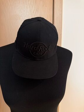 Hard Rock Cafe Black on Black Embroidered Trucker Cap